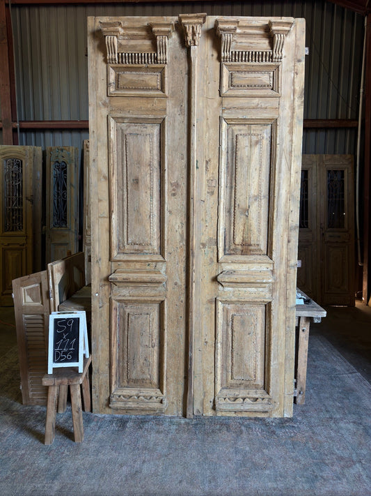 Large Antique French Doors - 59x111 D56 - Magnolia Antique Door Co.