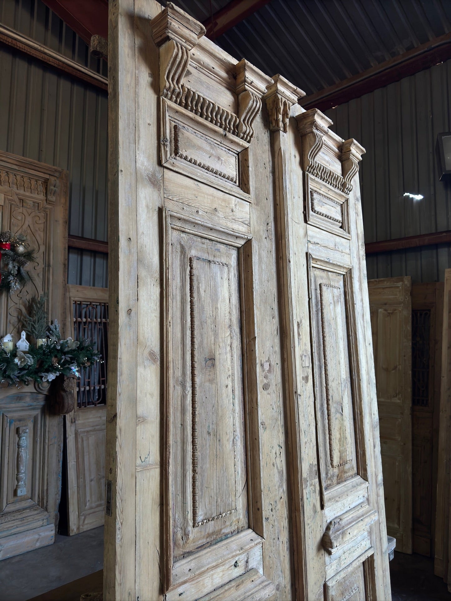 Large Antique French Doors - 59x111 D56 - Magnolia Antique Door Co.