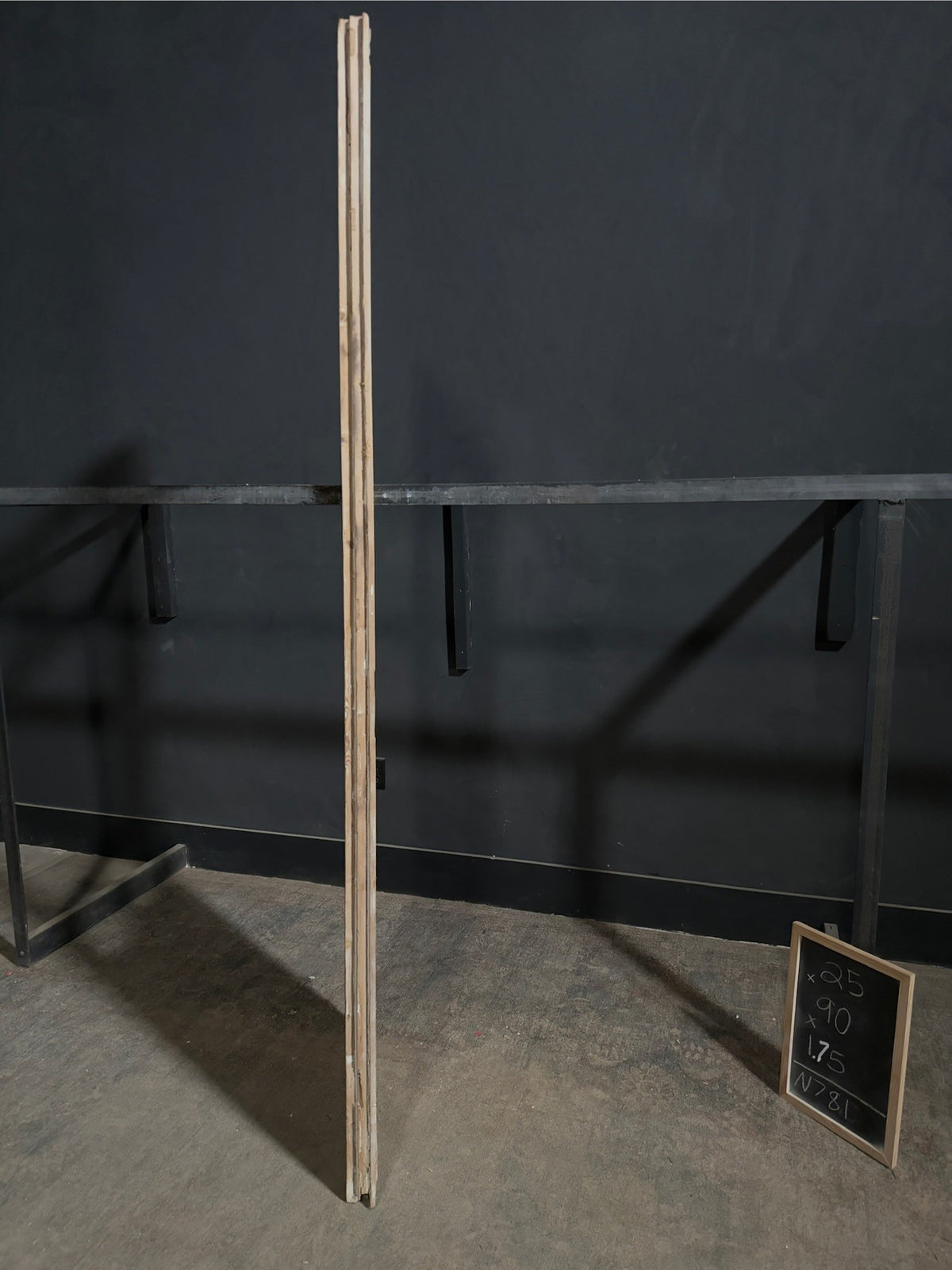 Antique Raised Panel Glass Pantry Door - 25x90 - N781