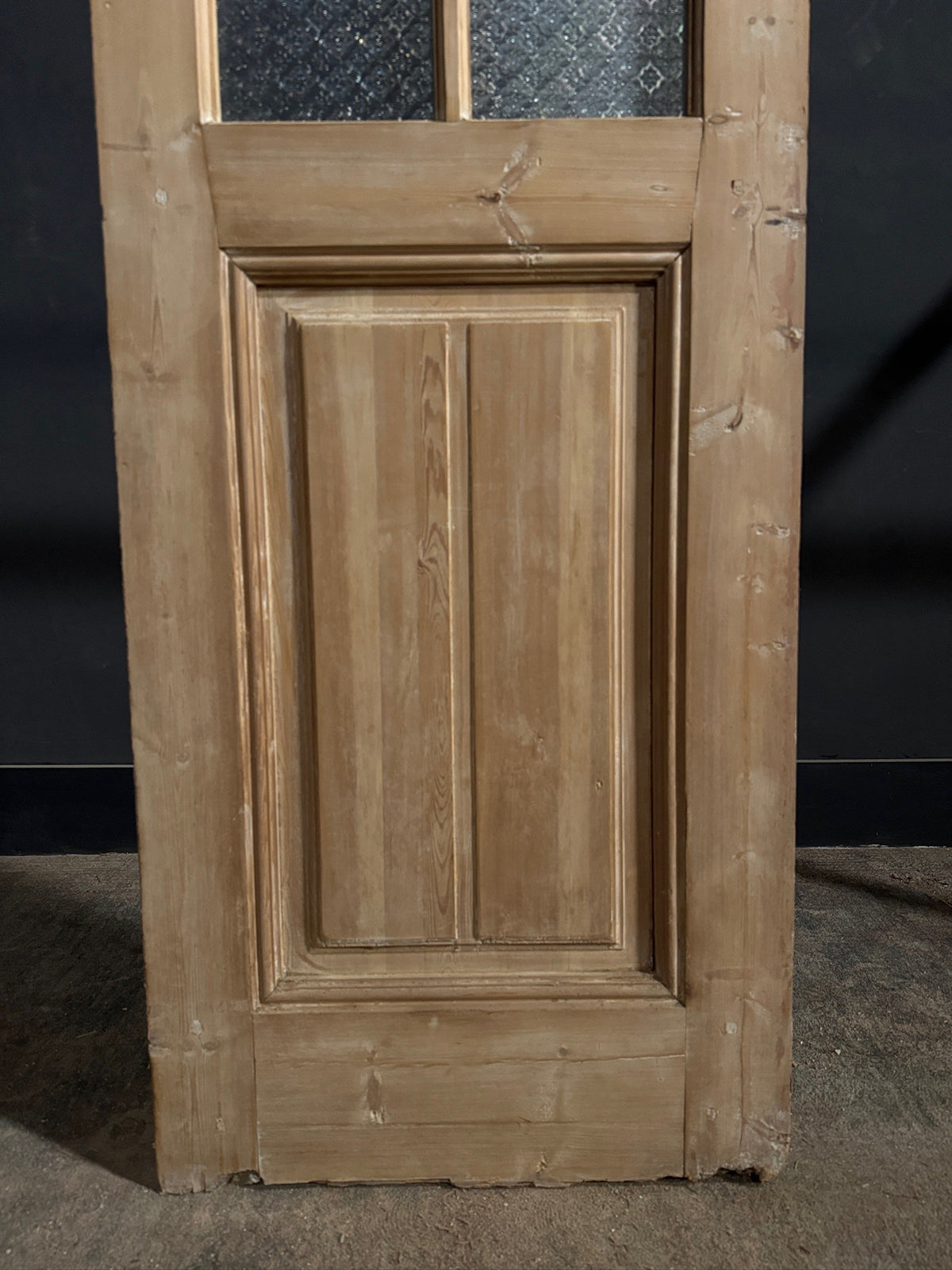 Antique Textured Glass Raised Panel Pantry Door - 25.5x86 - N787