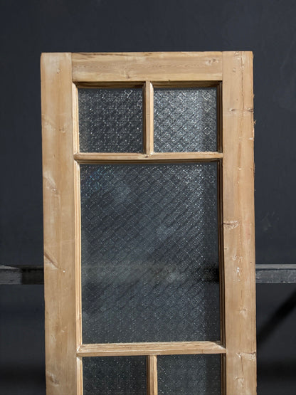 Antique Textured Glass Raised Panel Pantry Door - 25.5x86 - N787