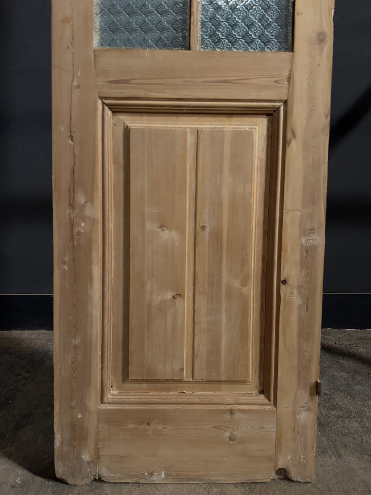 Antique Textured Glass Raised Panel Pantry Door - 25.5x86 - N787