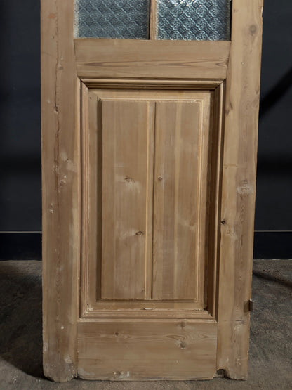 Antique Textured Glass Raised Panel Pantry Door - 25.5x86 - N787