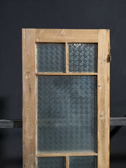 Antique Textured Glass Raised Panel Pantry Door - 25.5x86 - N787