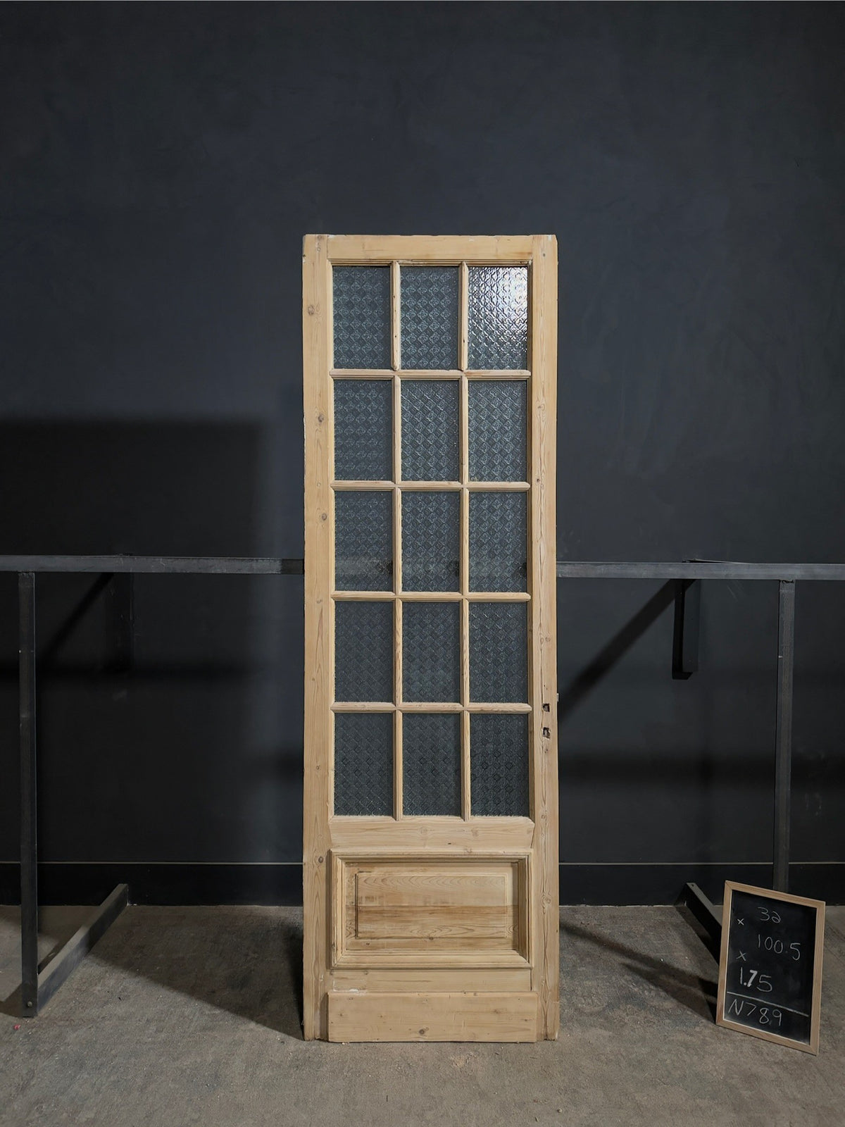 Antique Textured Glass Raised Panel Pantry Door - 32x100.5 - N789