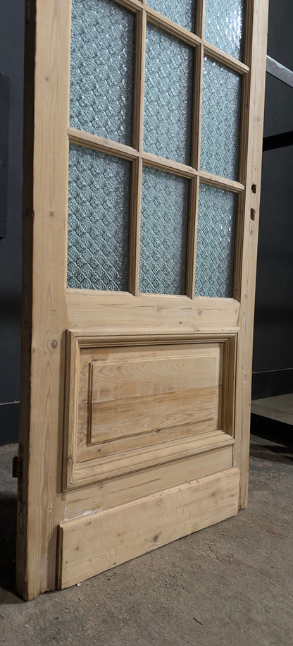 Antique Textured Glass Raised Panel Pantry Door - 32x100.5 - N789