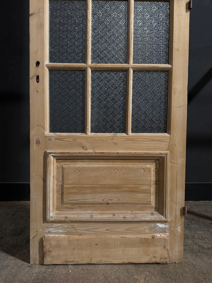 Antique Textured Glass Raised Panel Pantry Door - 32x100.5 - N789