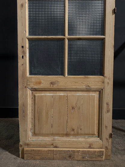 Antique Textured Glass Pantry Door - 32x98 - N790