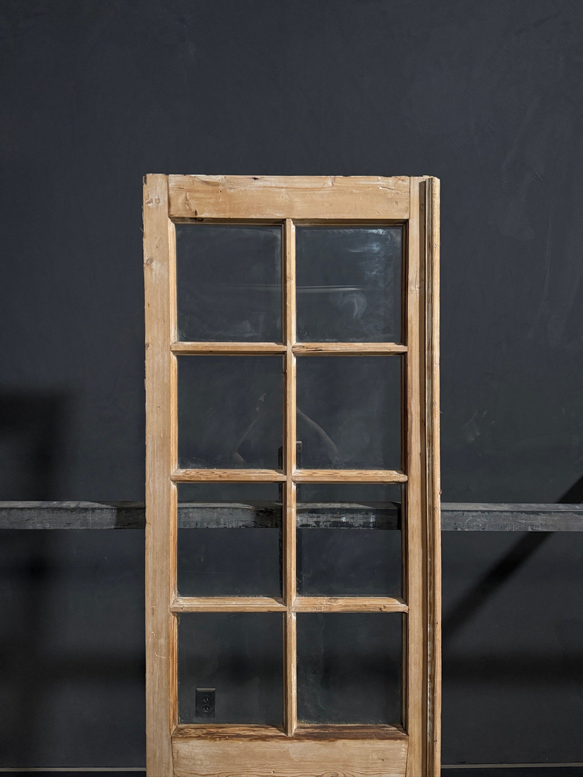 Antique Raised Panel Glass Pantry Door - 25.5x89 - N791