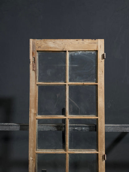 Antique Raised Panel Glass Pantry Door - 25.5x89 - N791