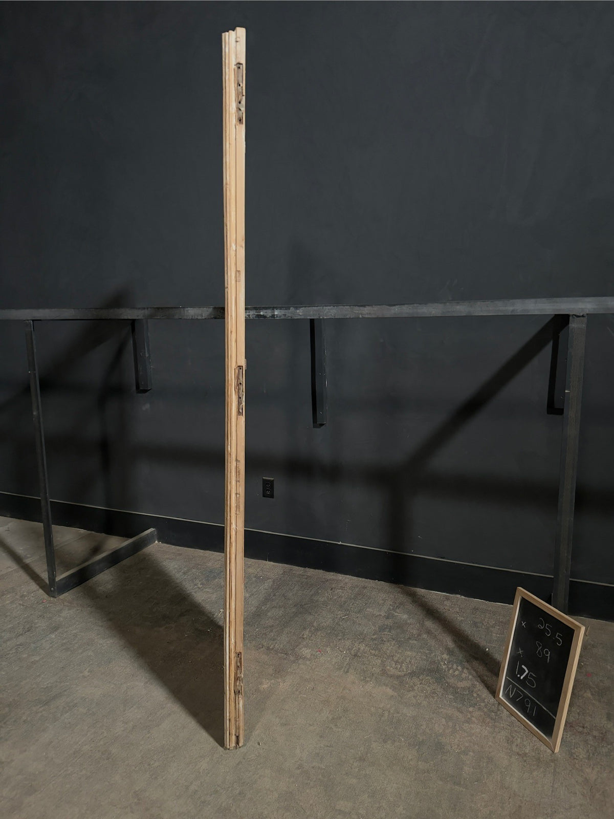 Antique Raised Panel Glass Pantry Door - 25.5x89 - N791