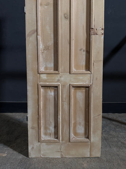 Antique Clear Glass Paneled Single Door - 23.5x82 - N793