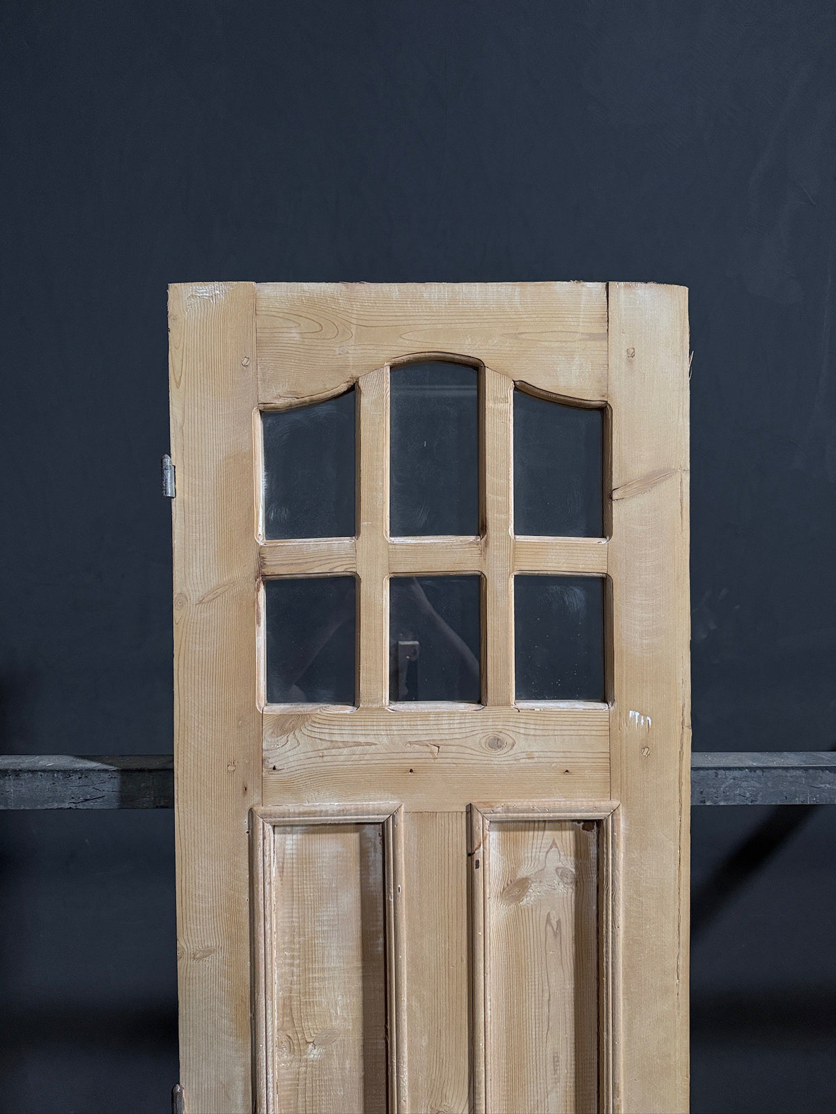 Antique Clear Glass Paneled Single Door - 23.5x82 - N793