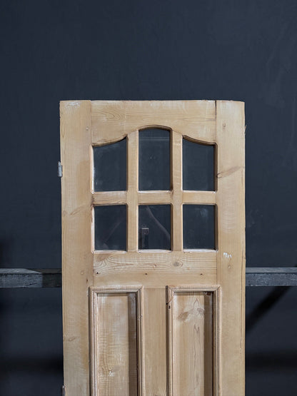 Antique Clear Glass Paneled Single Door - 23.5x82 - N793
