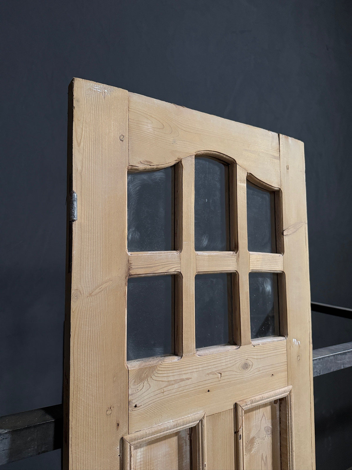 Antique Clear Glass Paneled Single Door - 23.5x82 - N793