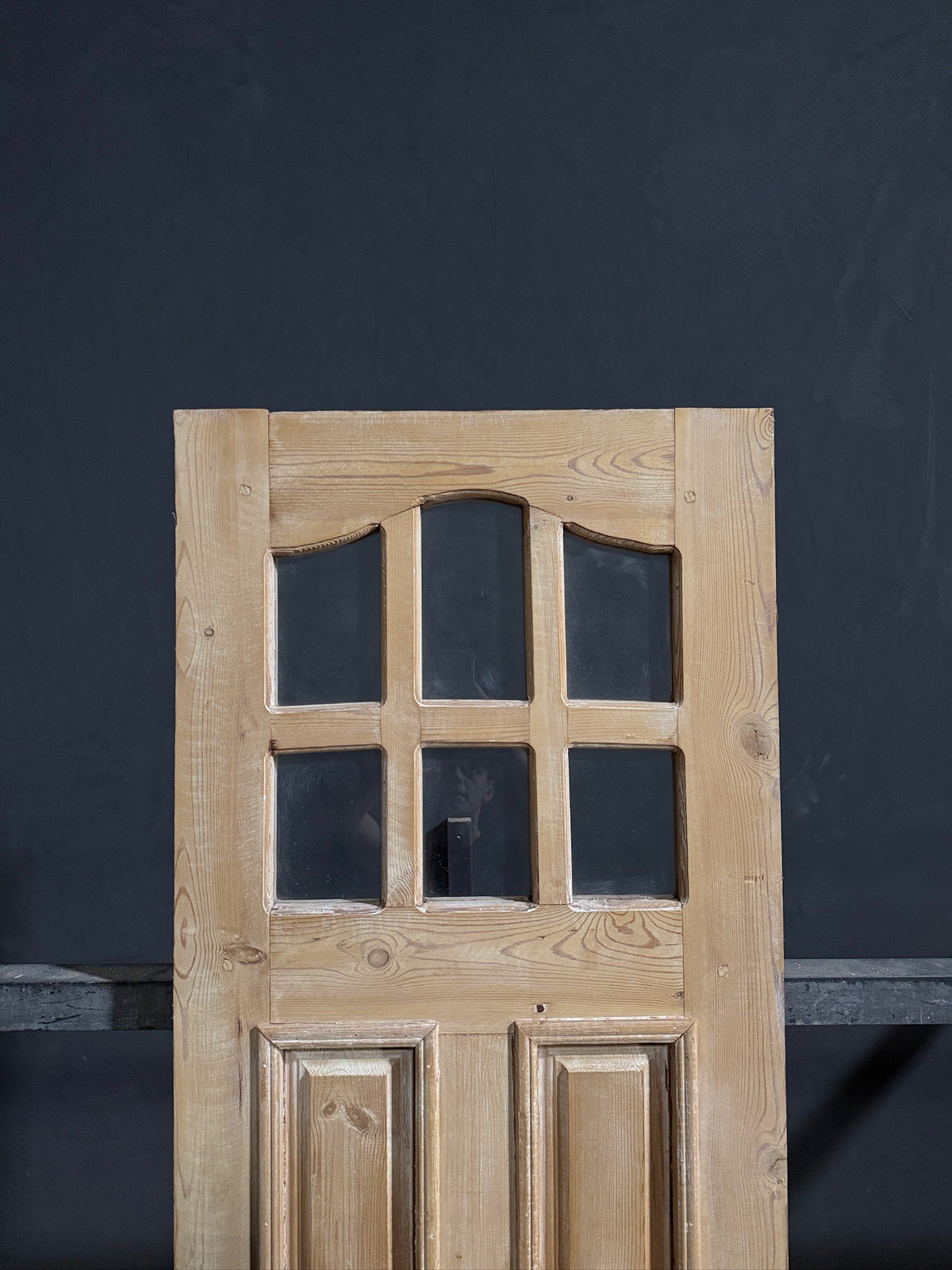 Antique Clear Glass Paneled Single Door - 23.5x82 - N793