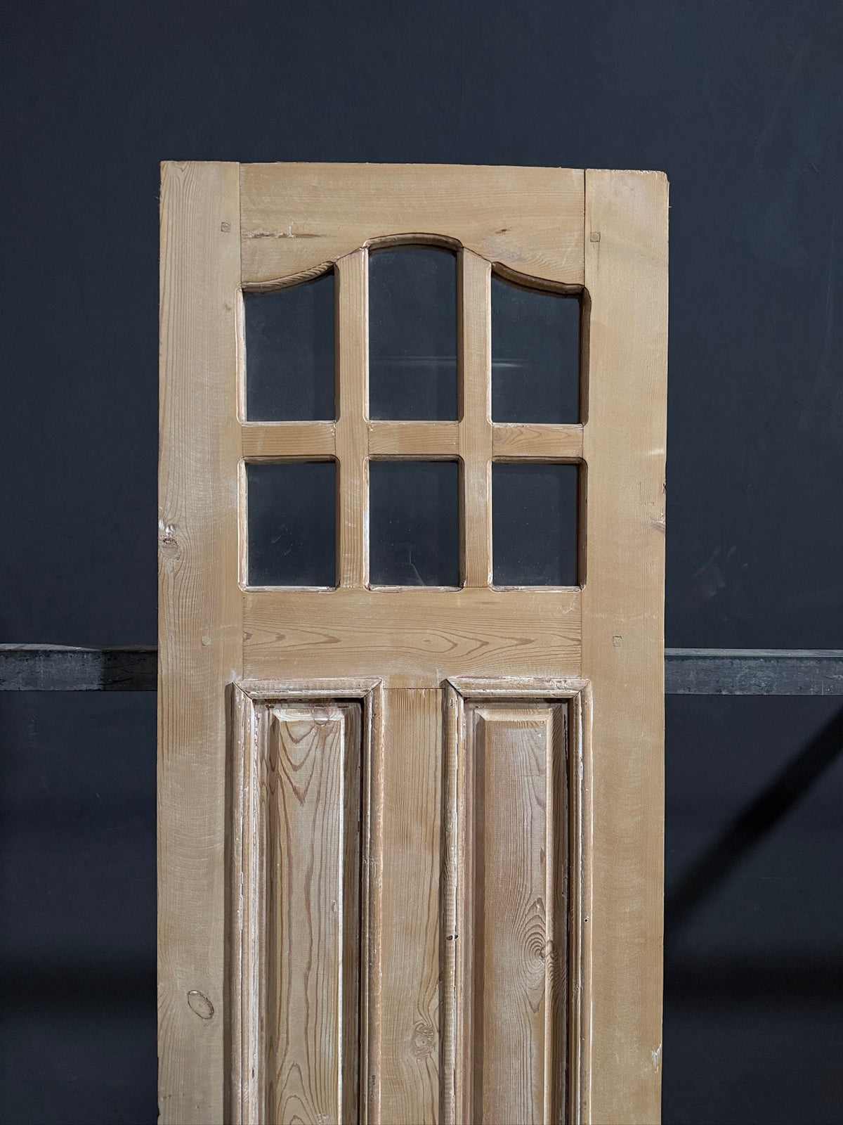 Antique Raised Panel Glass Single Door - 23.5x82 - N794