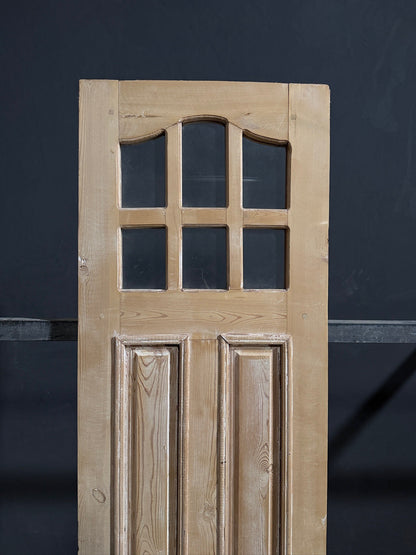 Antique Raised Panel Glass Single Door - 23.5x82 - N794