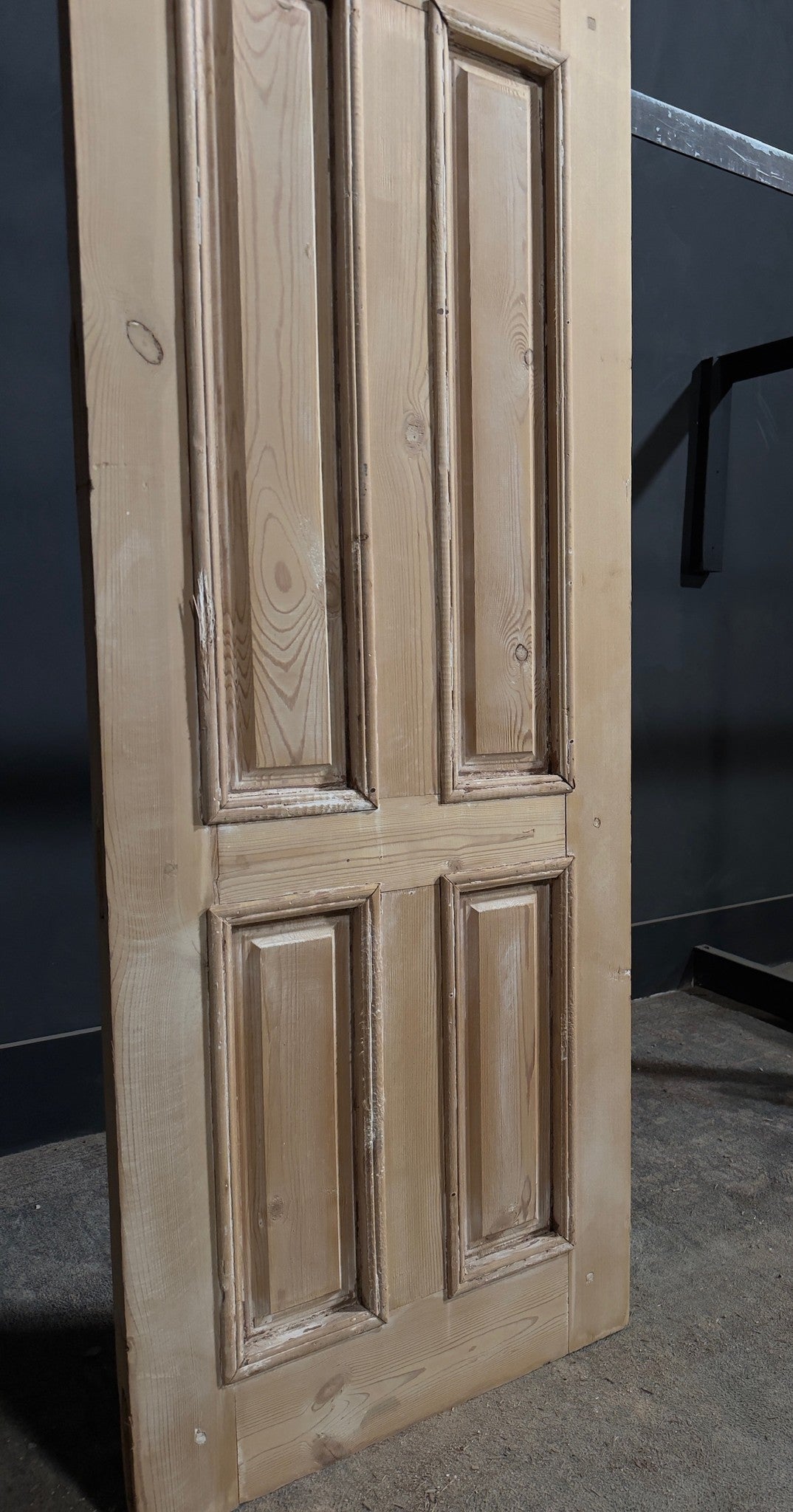 Antique Raised Panel Glass Single Door - 23.5x82 - N794