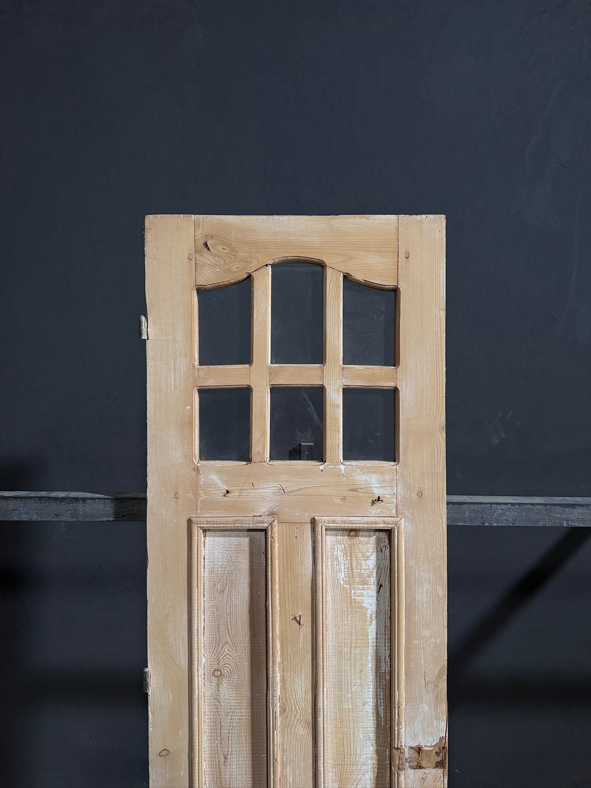 Antique Raised Panel Glass Single Door - 23.5x82 - N794