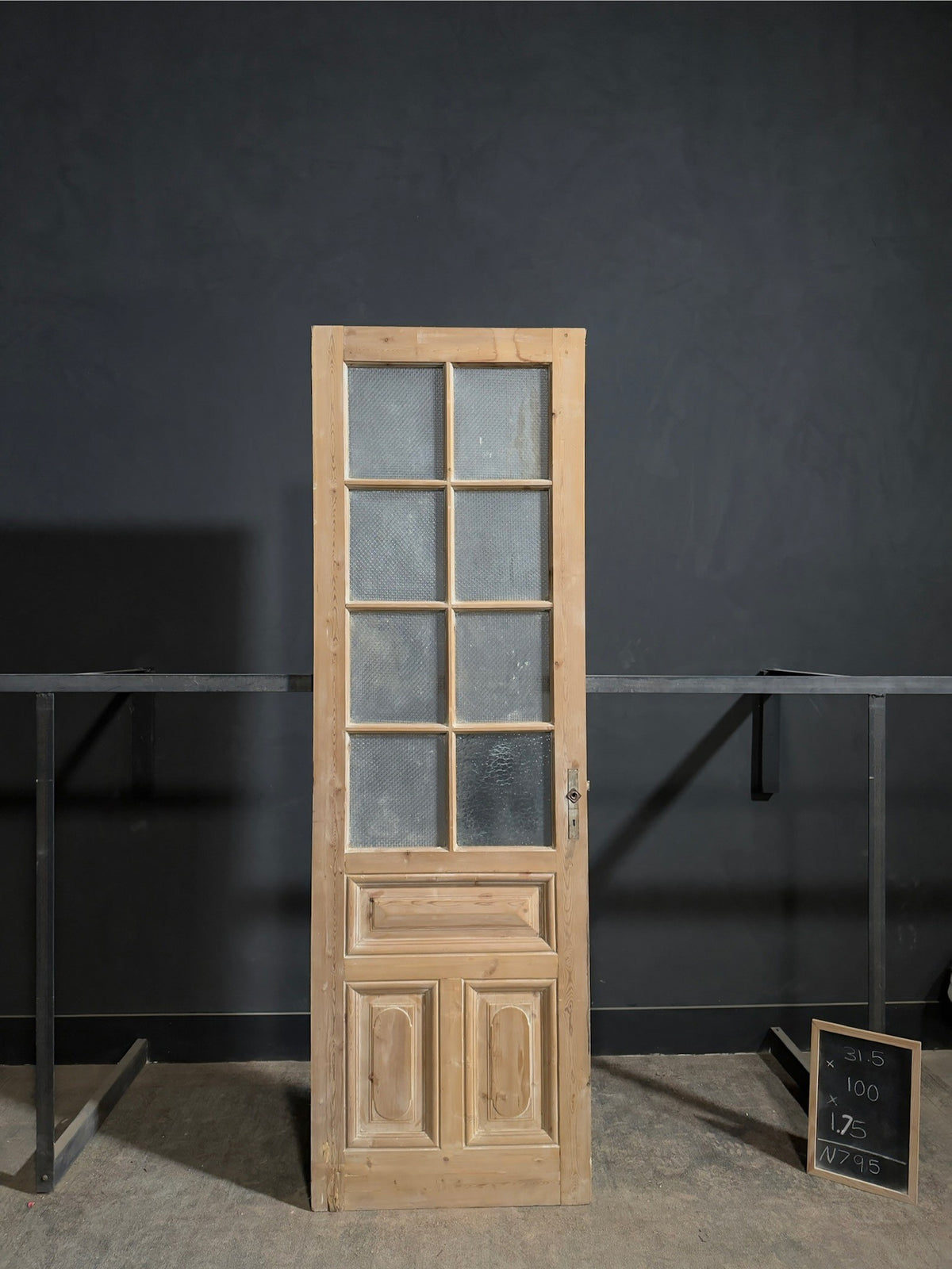 Antique Textured Glass Pantry Door - 31.5x100 - N795