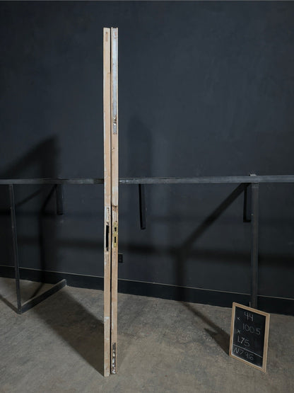 Antique Raised Panel Glass French Doors - 44x100.5 - N796