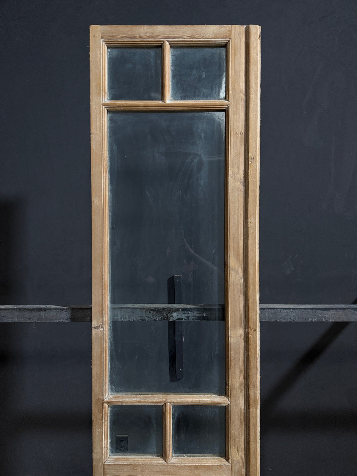 Antique Raised Panel Glass French Door - 23x98 - N797
