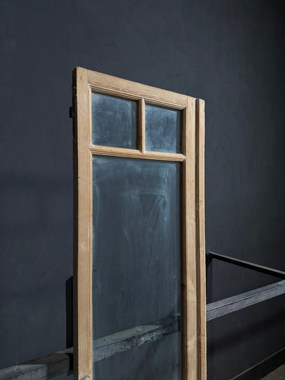 Antique Raised Panel Glass French Door - 23x98 - N797