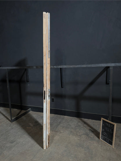 Antique Raised Panel Glass French Doors - 43.5x92.5 - N798