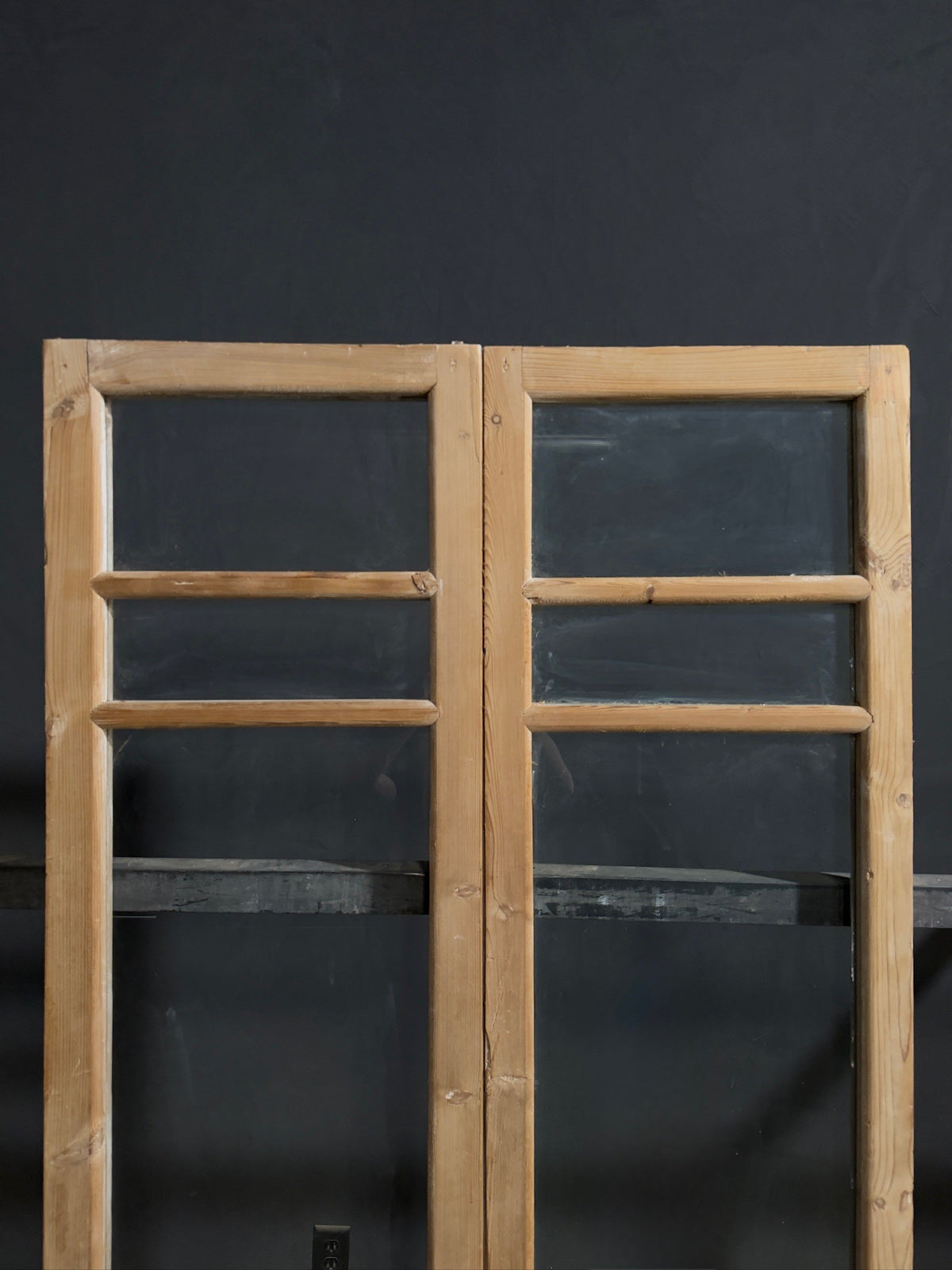 Antique Clear Glass Raised Panel French Doors - 39x84 - N800