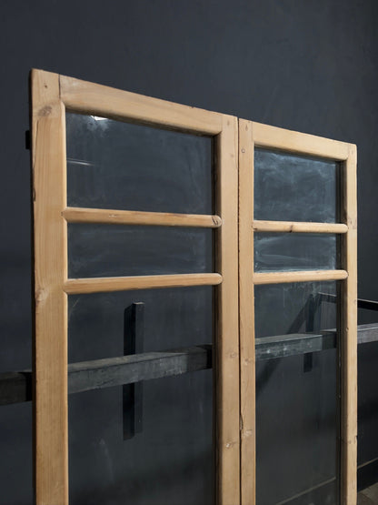 Antique Clear Glass Raised Panel French Doors - 39x84 - N800