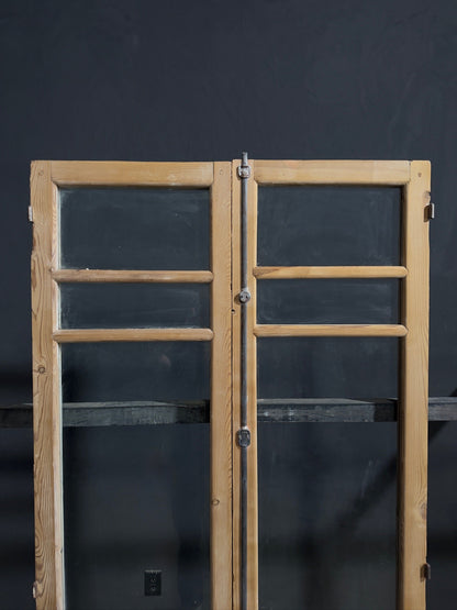 Antique Clear Glass Raised Panel French Doors - 39x84 - N800