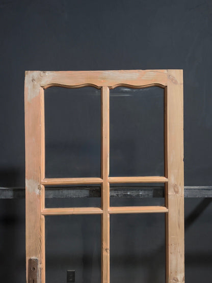 Antique Scalloped Clear Glass Pantry Door - 32x84 - N808