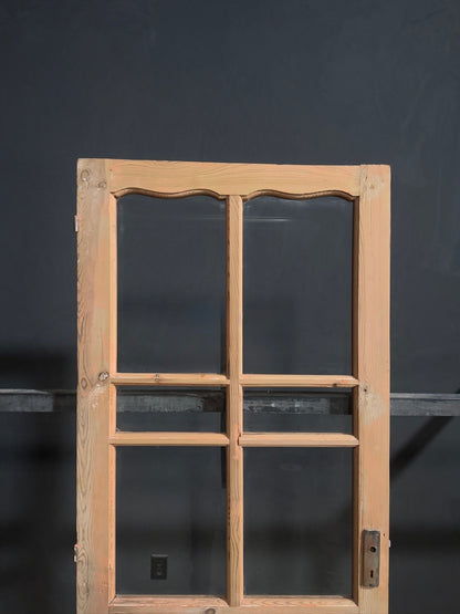 Antique Scalloped Clear Glass Pantry Door - 32x84 - N808