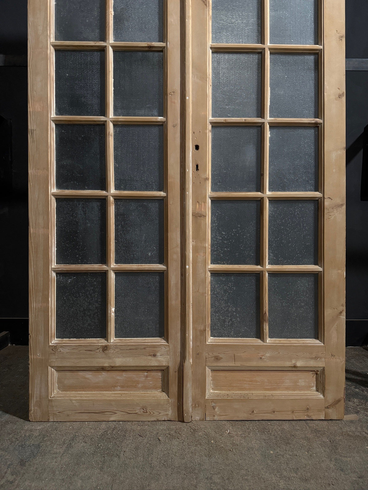 Antique Textured Glass French Doors - 51x100 - N813