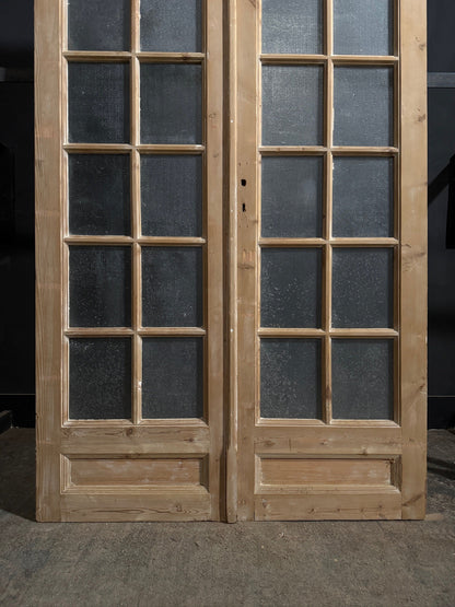 Antique Textured Glass French Doors - 51x100 - N813