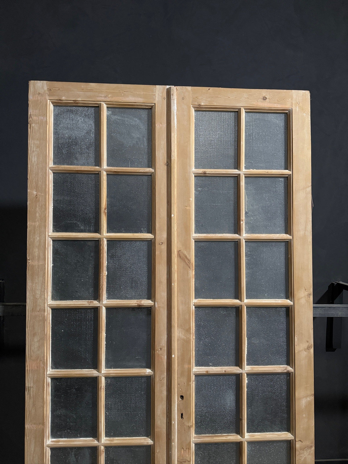Antique Textured Glass French Doors - 51x100 - N813