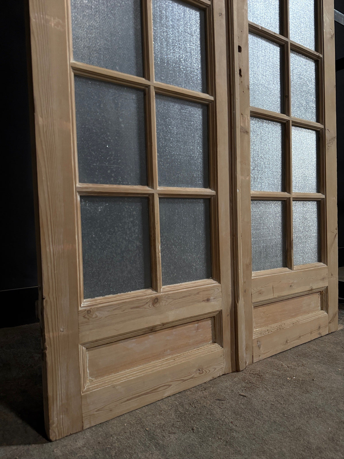 Antique Textured Glass French Doors - 51x100 - N813