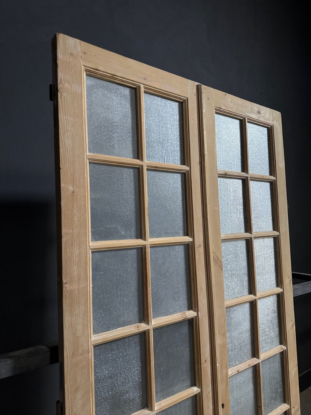 Antique Textured Glass French Doors - 51x100 - N813