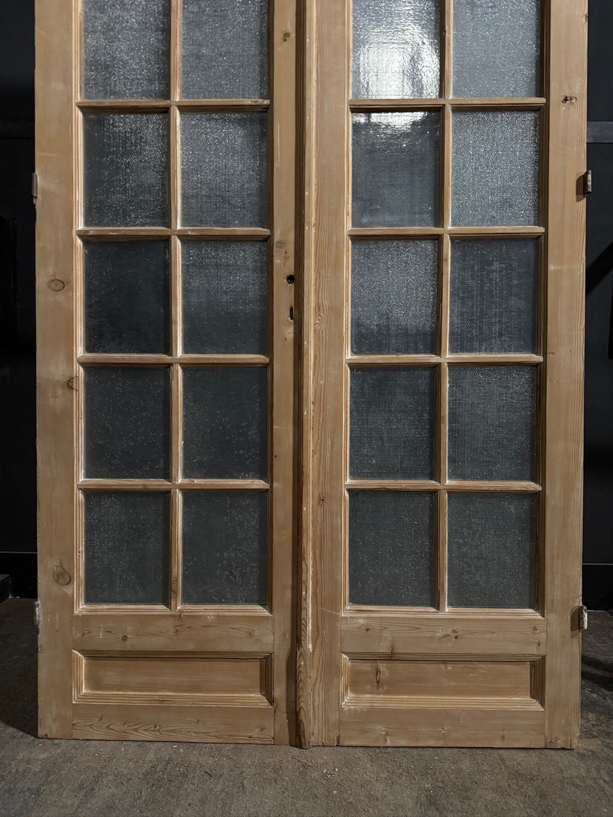 Antique Textured Glass French Doors - 51x100 - N813