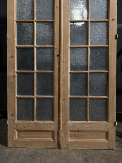 Antique Textured Glass French Doors - 51x100 - N813