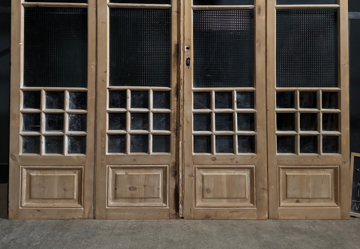 Antique Glass 4 Lite Bi-Fold Doors - 100x95 - N814