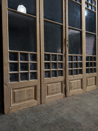 Antique Glass 4 Lite Bi-Fold Doors - 100x95 - N814
