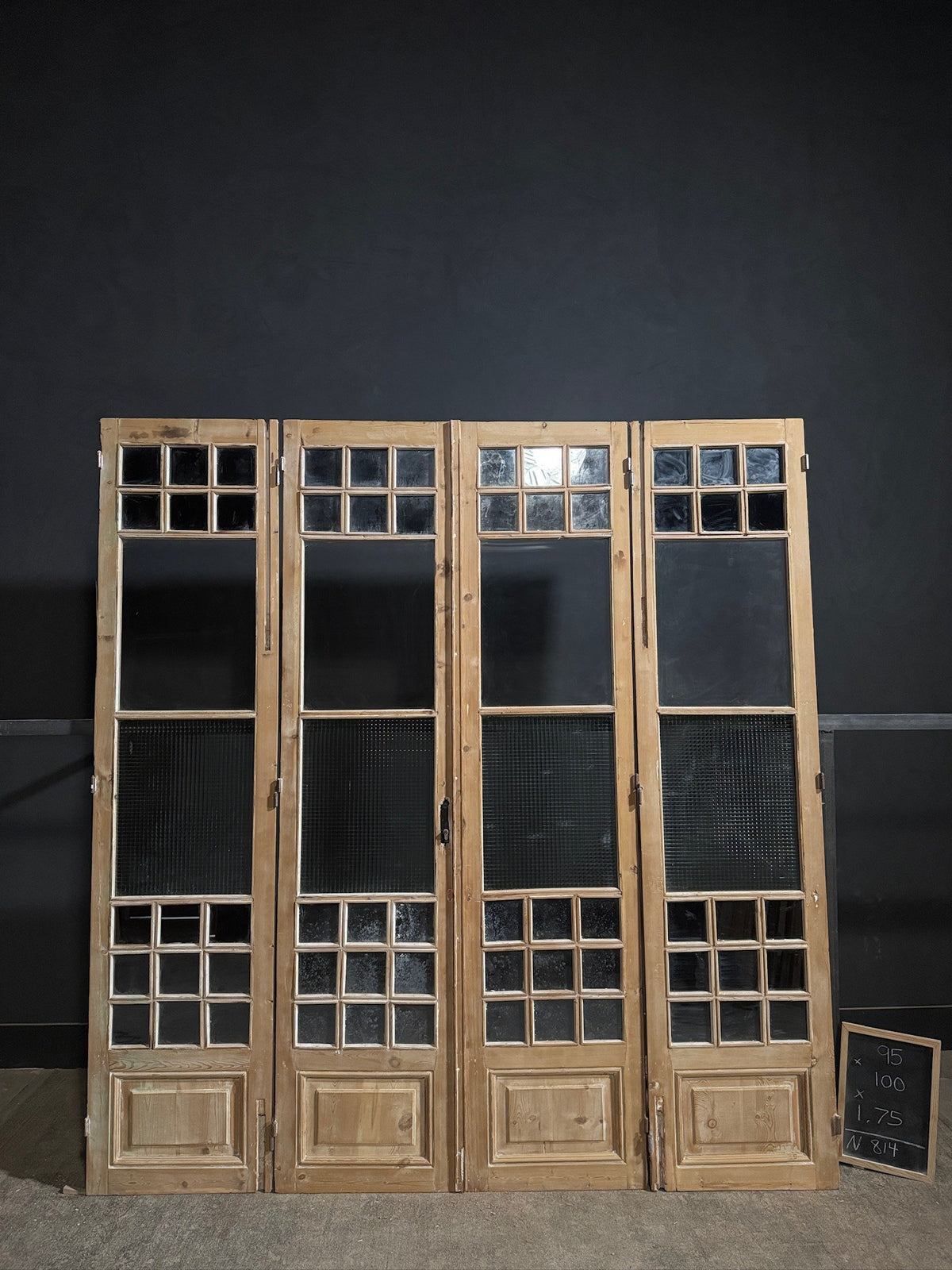 Antique Glass 4 Lite Bi-Fold Doors - 100x95 - N814