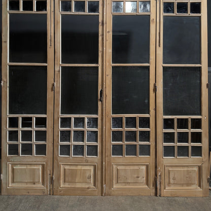 Antique Glass 4 Lite Bi-Fold Doors - 100x95 - N814