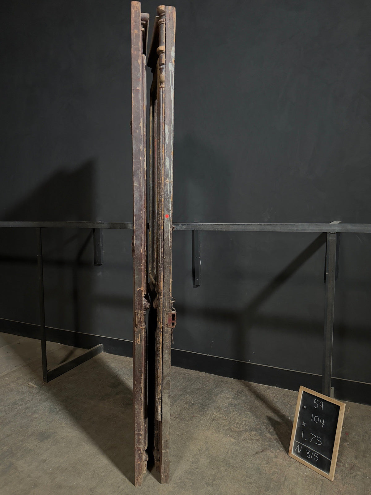 Antique Fluted Panel French Entry Doors - 59x104 - N815