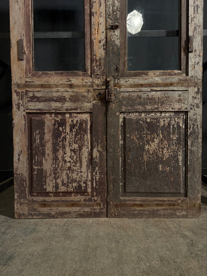 Antique Fluted Panel French Entry Doors - 59x104 - N815