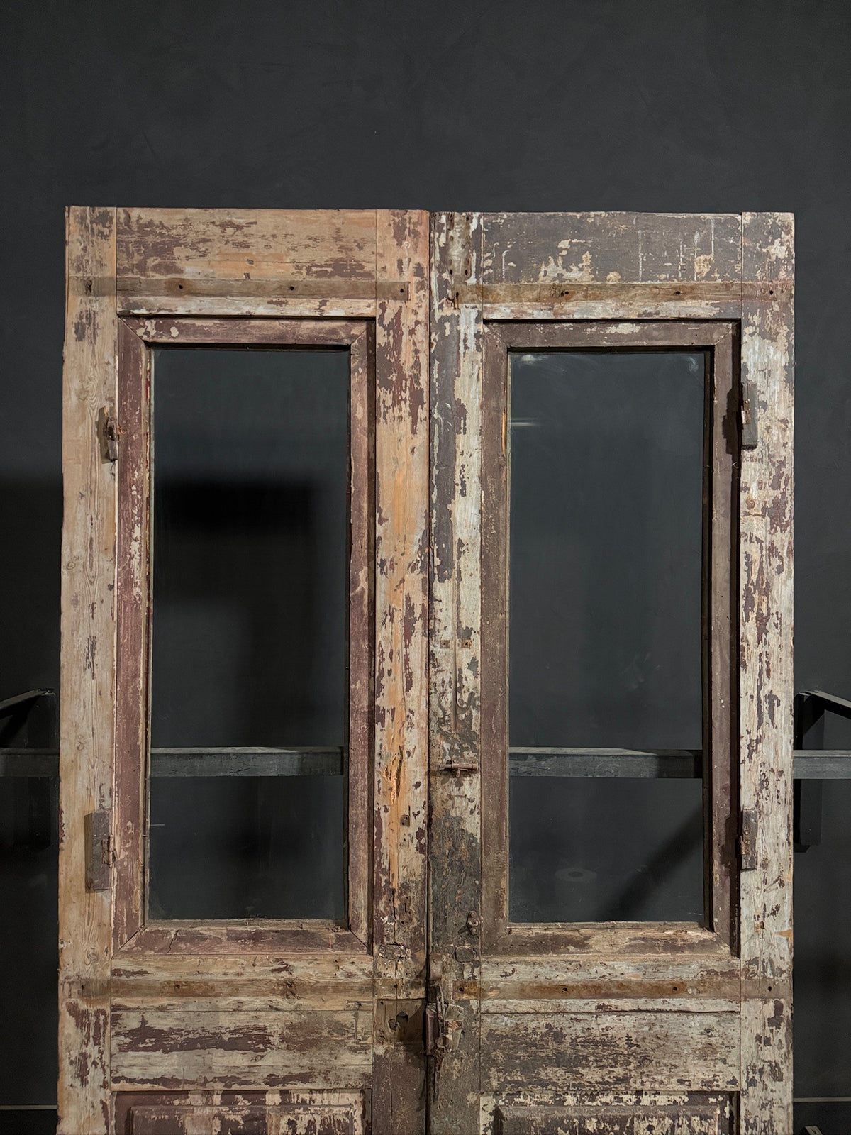 Antique Fluted Panel French Entry Doors - 59x104 - N815