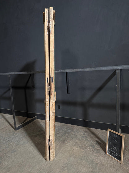 Antique Architectural Textured Glass Double Doors - 44x94 - N818