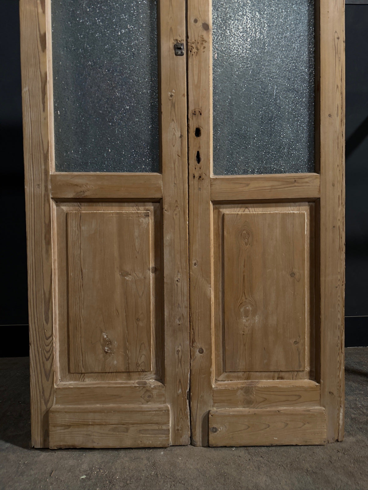 Antique Textured Glass French Doors - 40.5x80 - N831